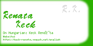 renata keck business card